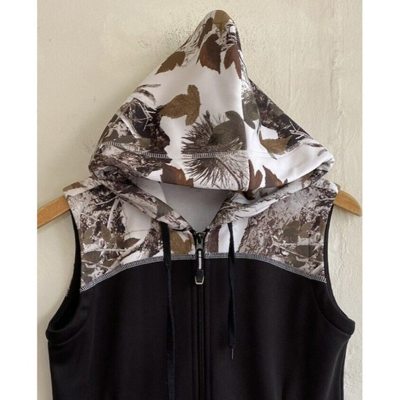 COPY - Roper Full Zip Hoodie Vest Black Camo Small Jacket Pockets Sleeveless Lo… - Picture 2 of 9